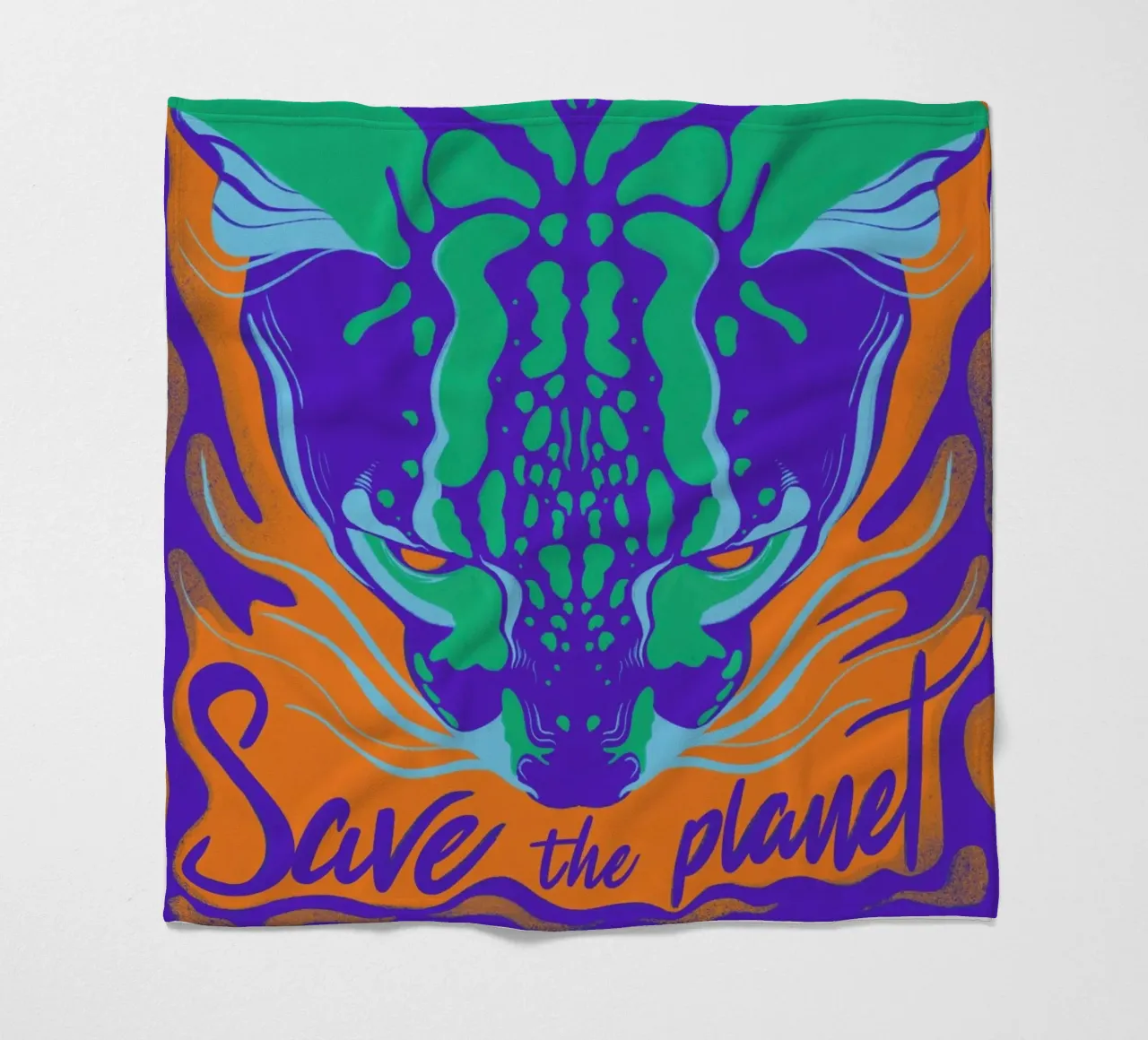 Save the Planet manta de franela de Kika illu