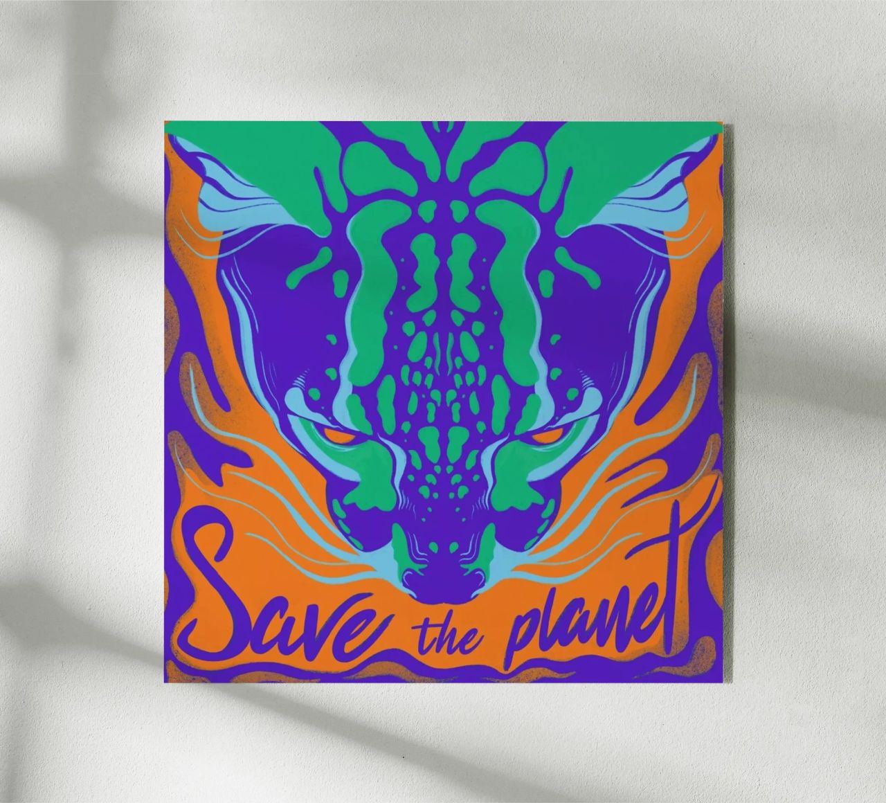 Save the Planet plexiglass da Kika illu