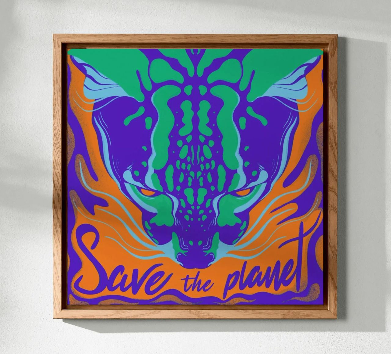 Save the Planet alluminio dibond da Kika illu
