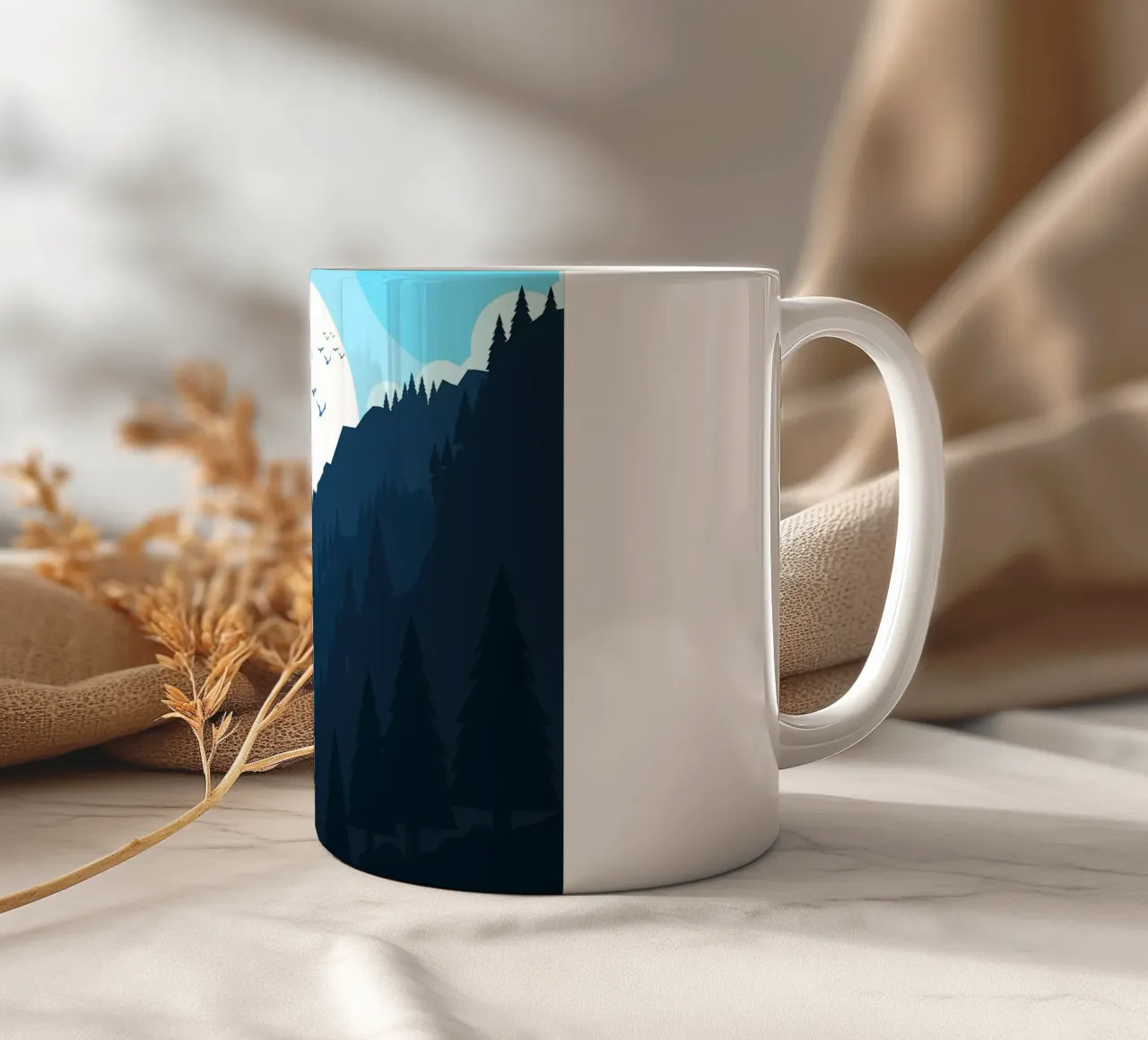 Paesaggio di montagna tazza in ceramica da Bartosz Powalka