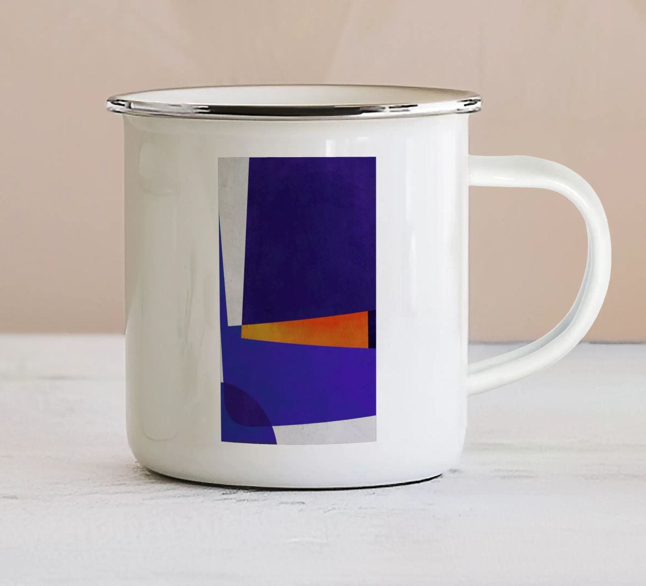 When In Blue 2 Emaille Tasse von LeDieg