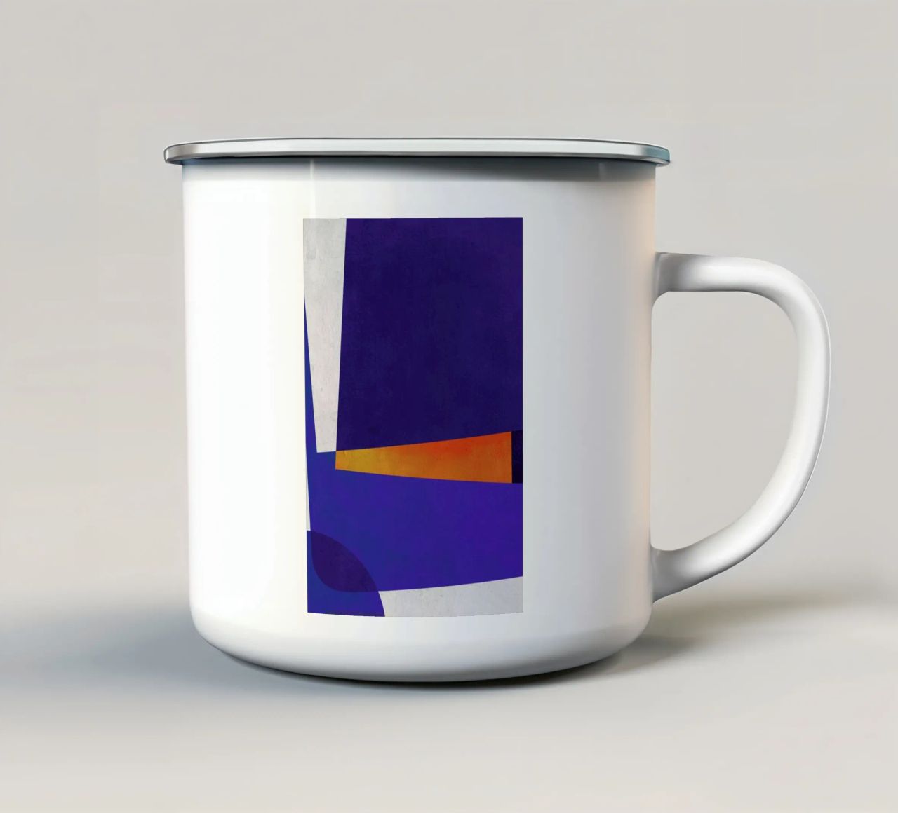 When In Blue 2 Emaille Tasse von LeDieg