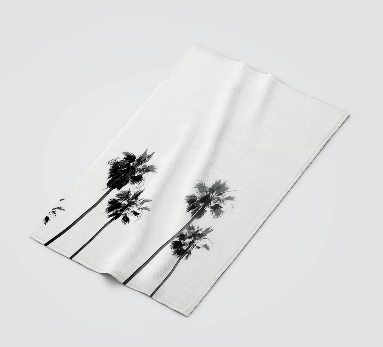 Beach Palm Trees fleece blanket by Matthew Katz