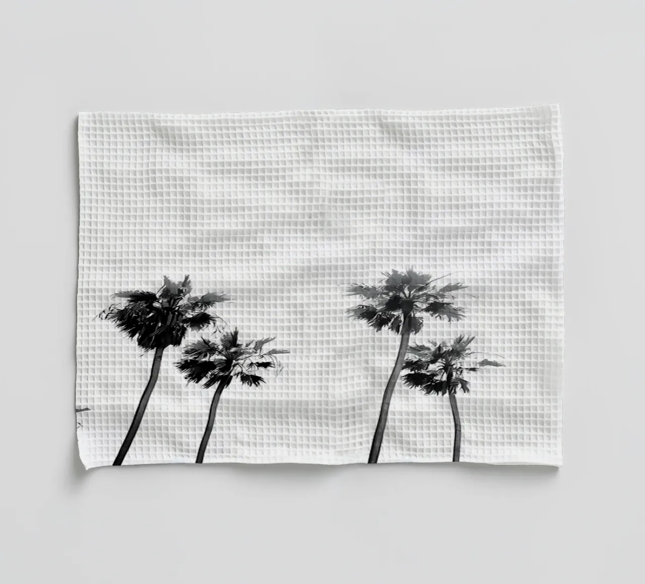 Beach Palm Trees tea towel by Matthew Katz