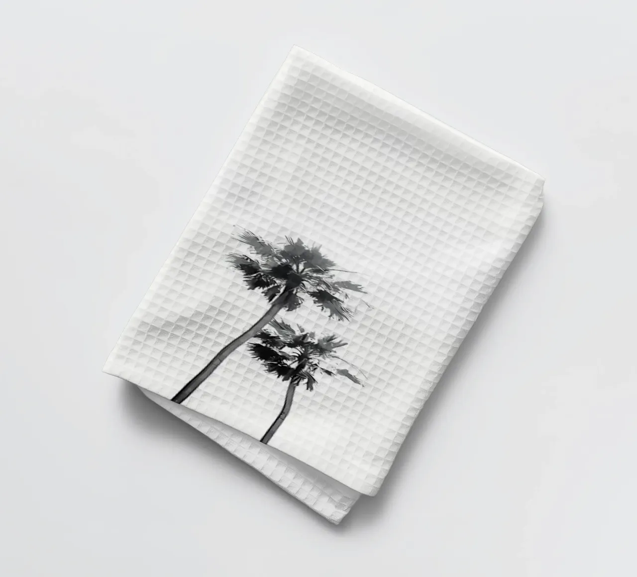 Beach Palm Trees tea towel by Matthew Katz