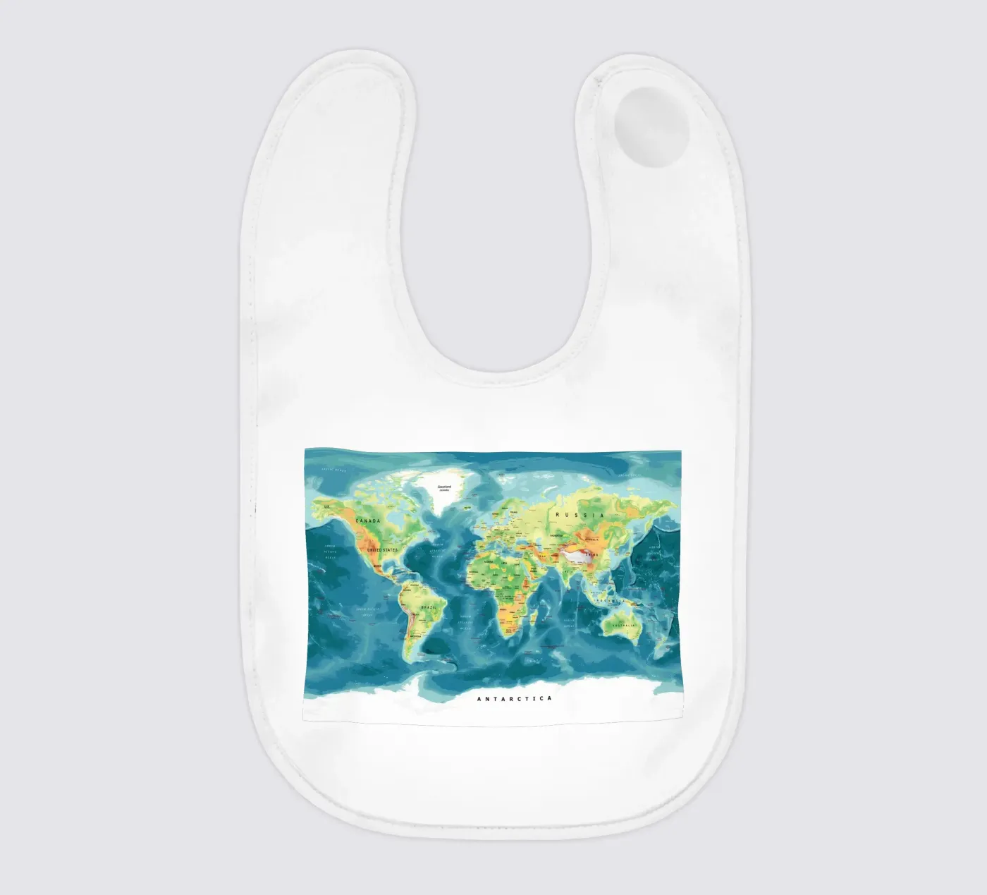 Weltkarte Babylätzchen von Aiden Garcia