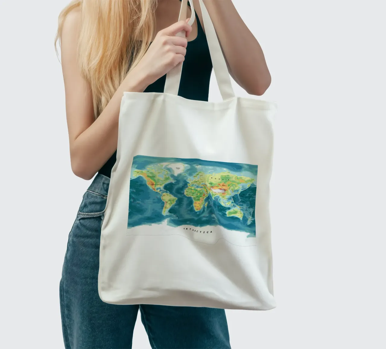 World Map tote bag by Aiden Garcia