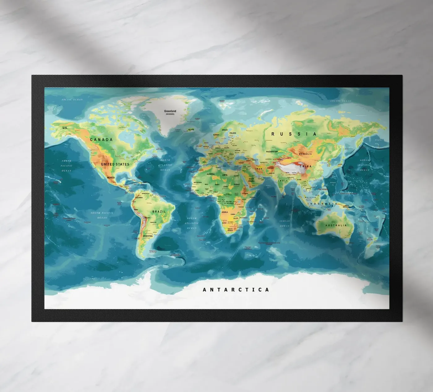 Wereld Kaart deurmat van Aiden Garcia