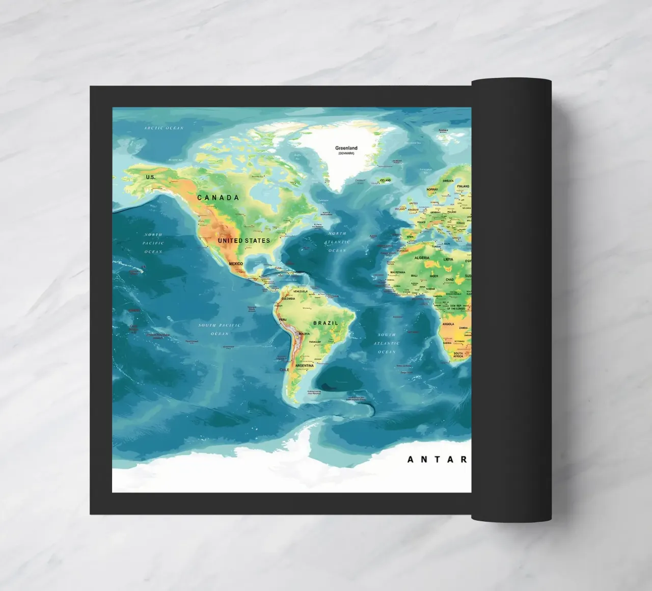 Weltkarte Fußmatte von Aiden Garcia