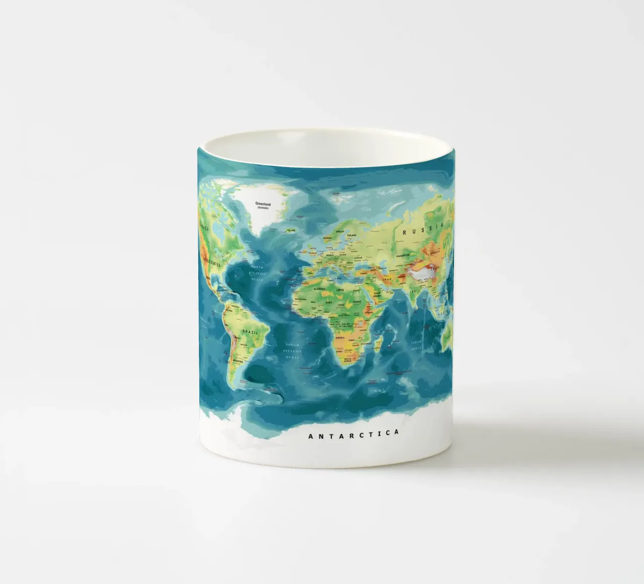 World Map ceramic mug by Aiden Garcia
