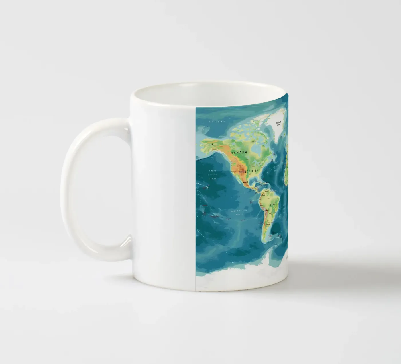 Carte du monde mug en céramique de Aiden Garcia