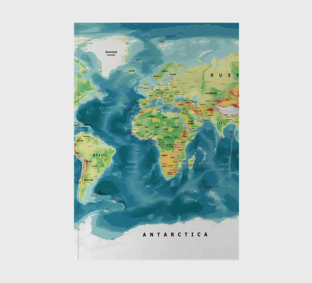 World Map notebook by Aiden Garcia