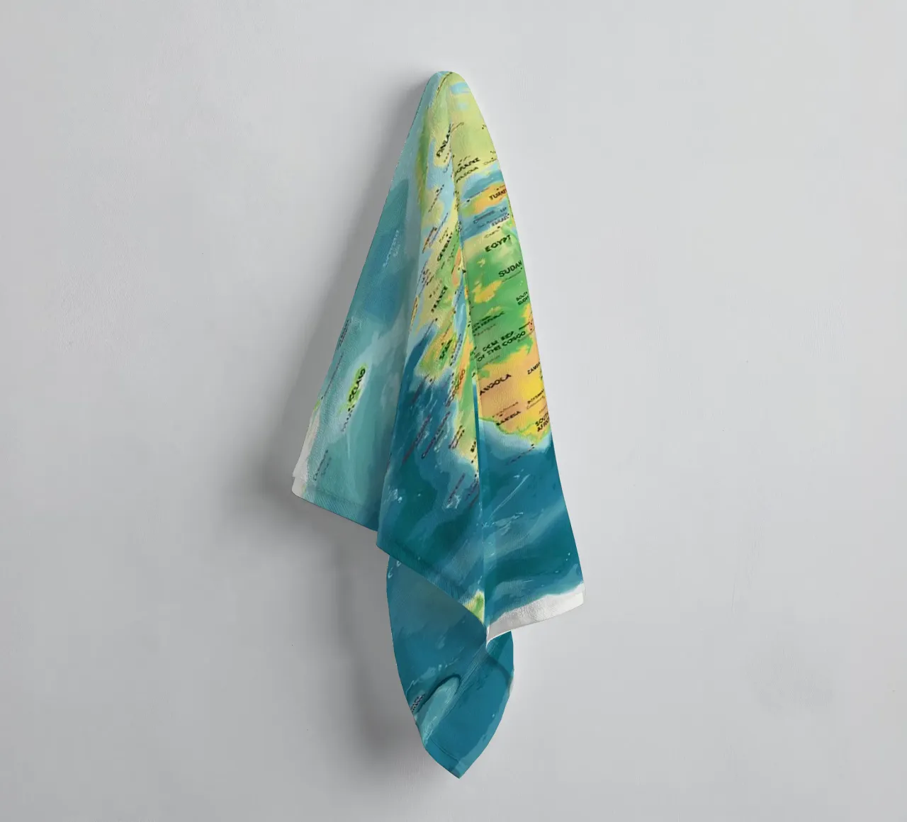World Map towel by Aiden Garcia