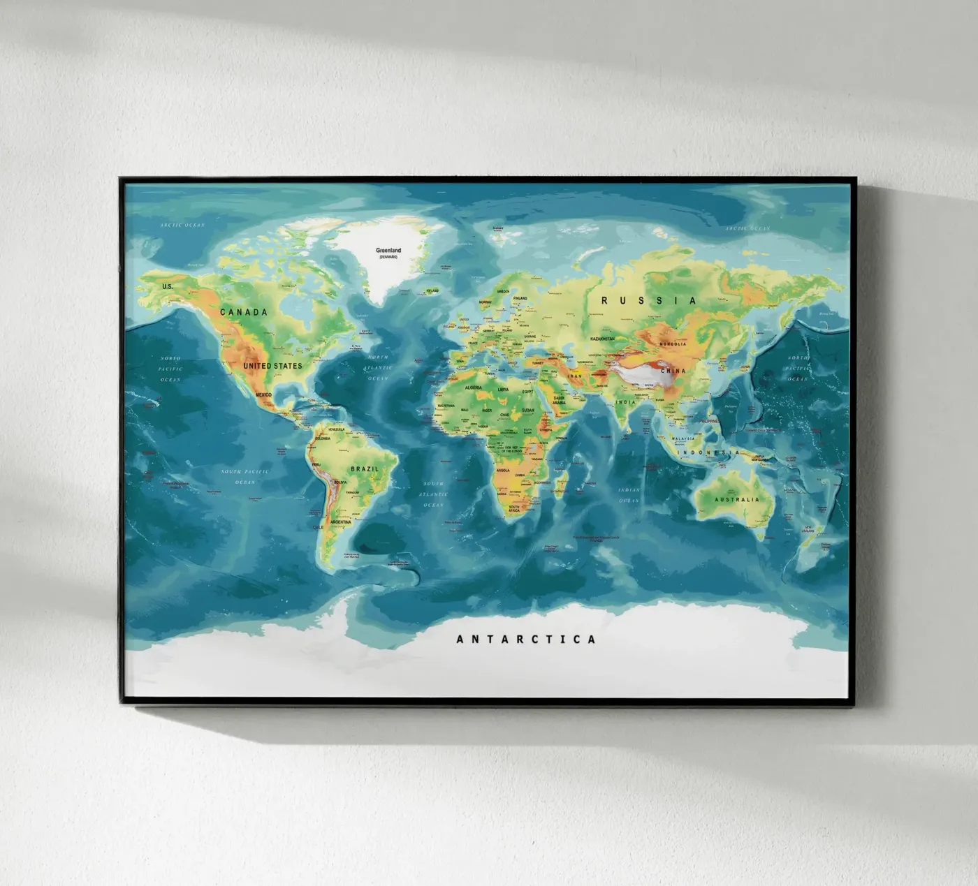 World Map acrylic glass by Aiden Garcia