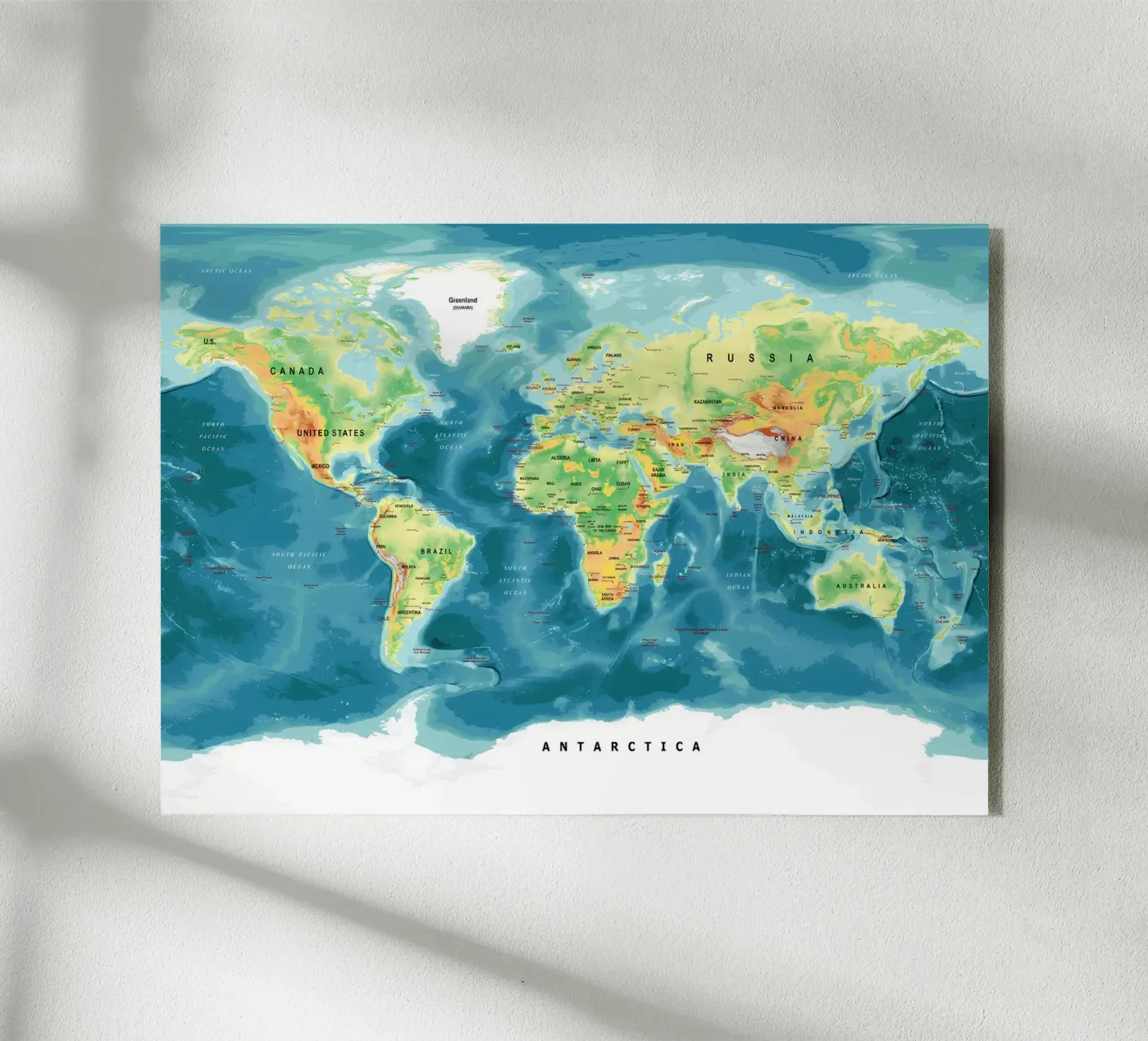 World Map acrylic glass by Aiden Garcia