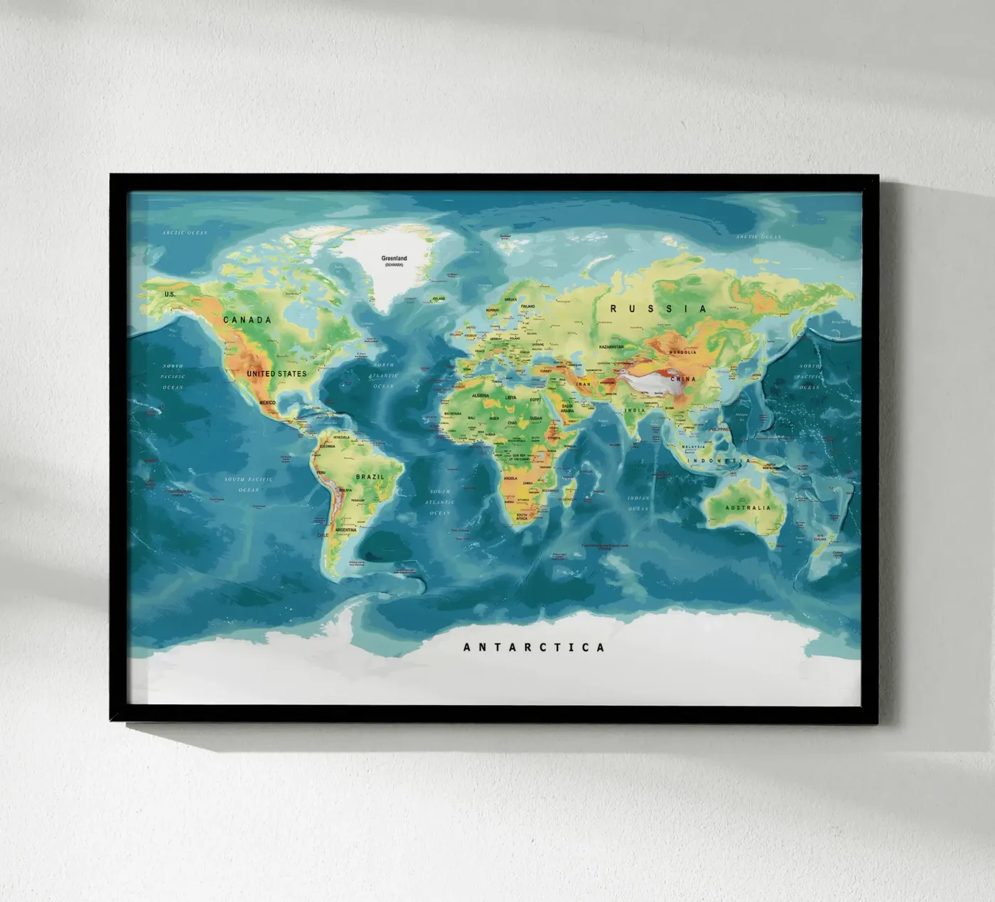 Carte du monde poster de Aiden Garcia