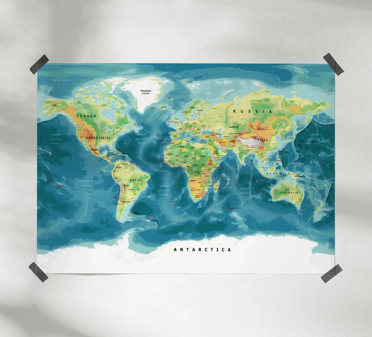 Carte du monde poster de Aiden Garcia