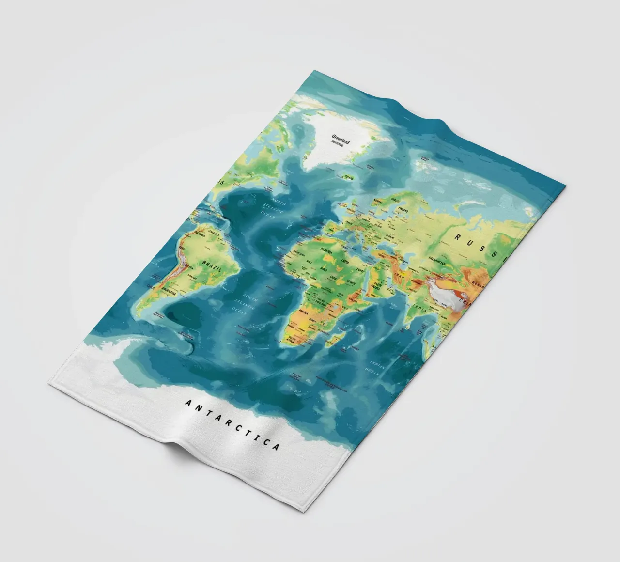 Weltkarte Fleecedecke von Aiden Garcia