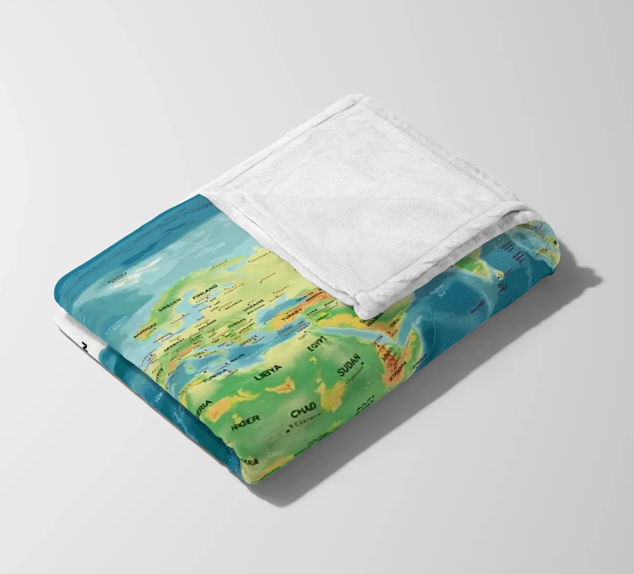 Weltkarte Fleecedecke von Aiden Garcia