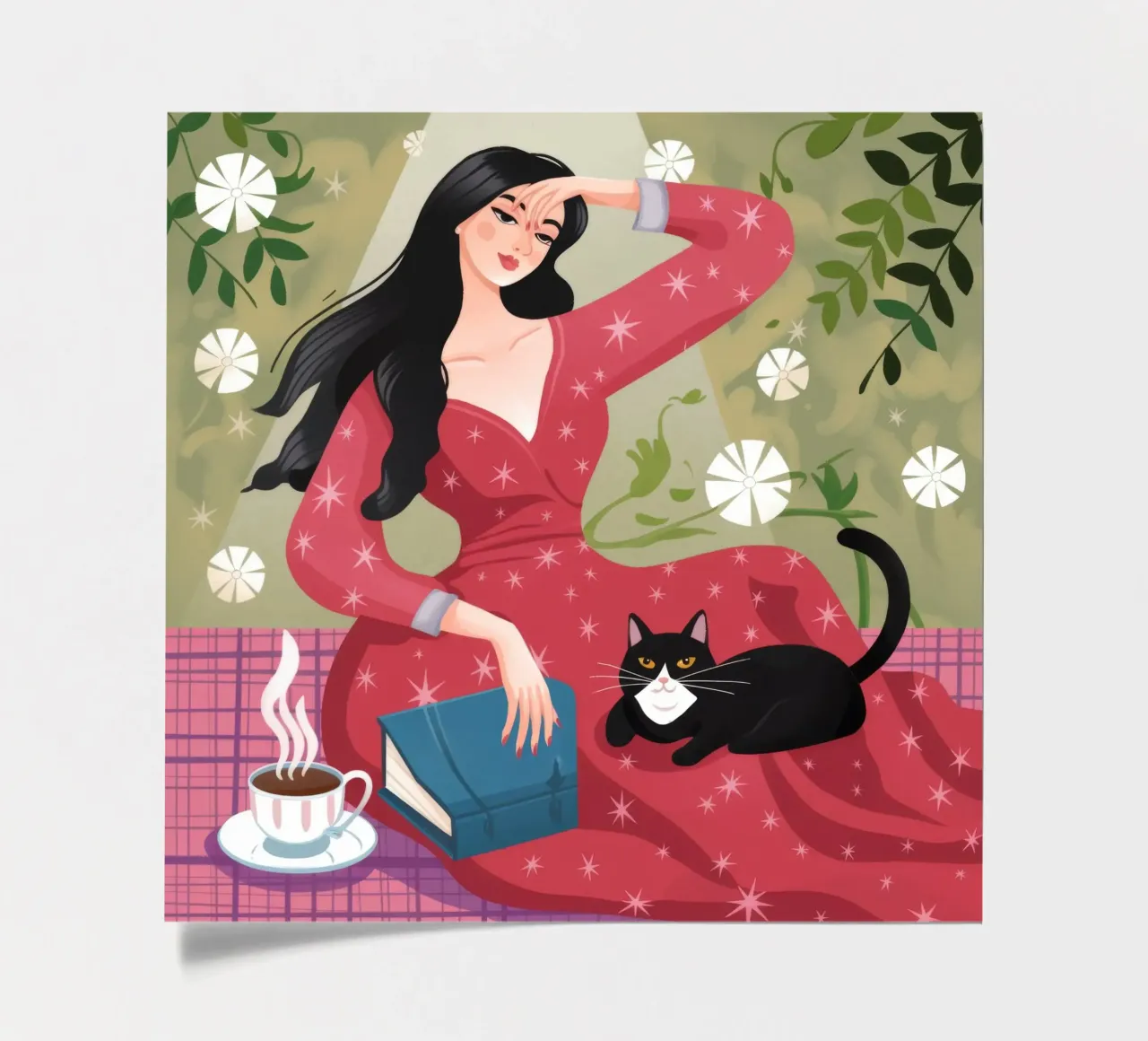 Serene Garden Escape sticker sheet by Lumina Vision