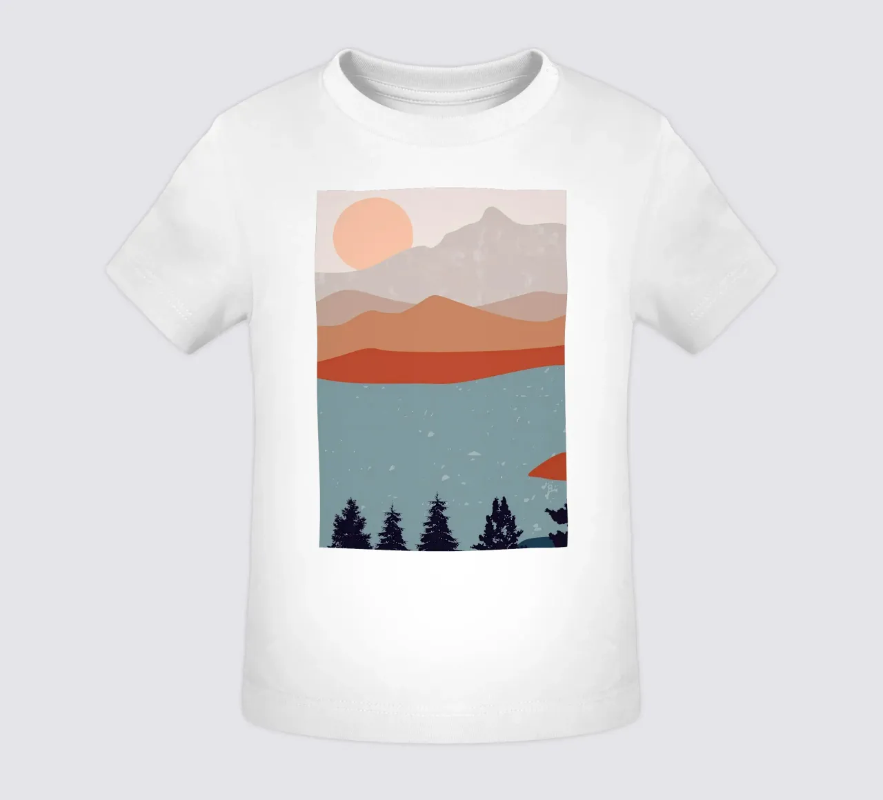 Sunrise river landscapes baby t-shirt by Bartosz Powalka