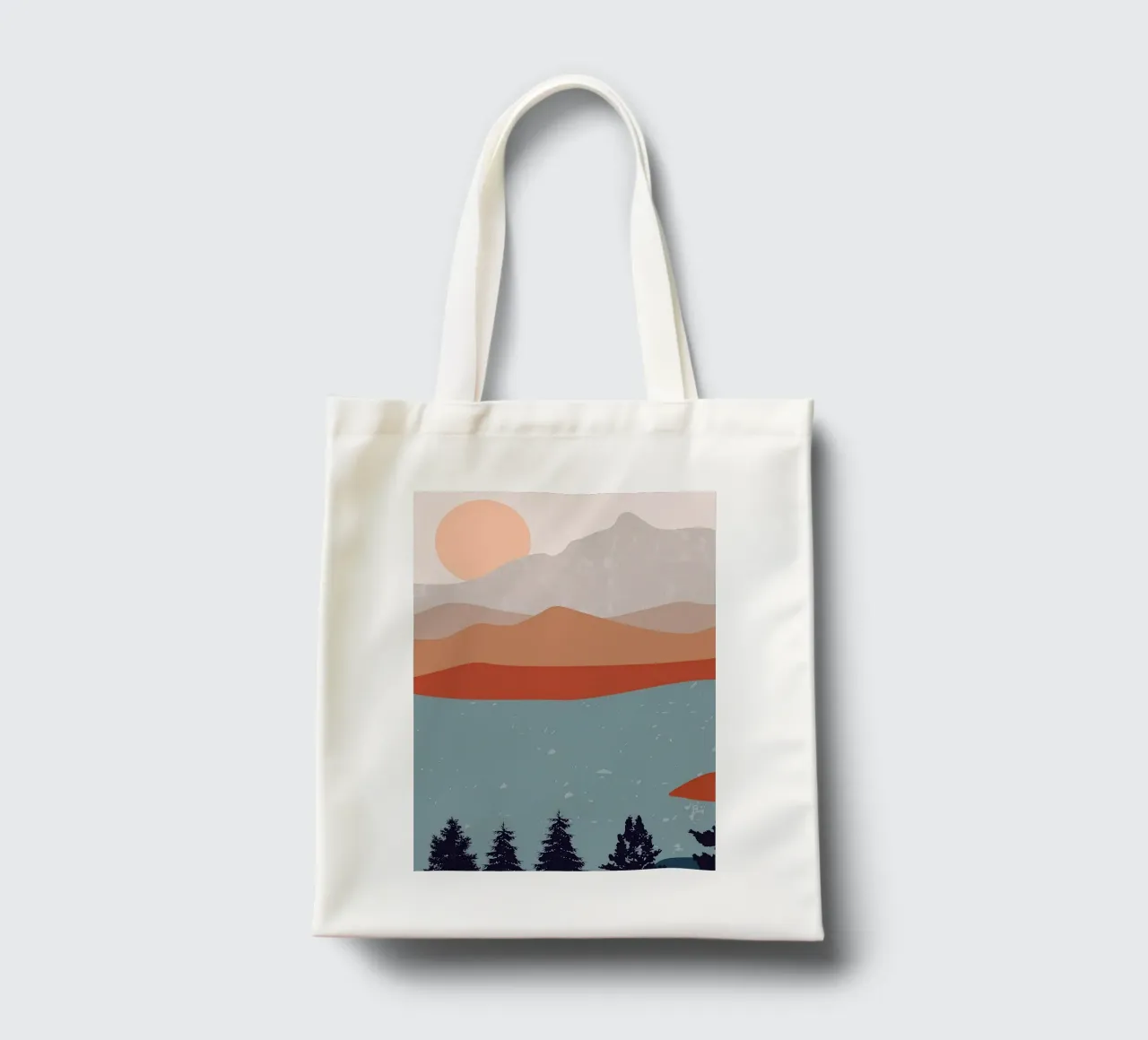 Sunrise river landscapes tote bag by Bartosz Powalka