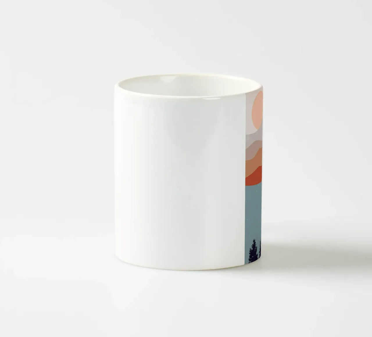 Paesaggi fluviali all'alba tazza in ceramica da Bartosz Powalka