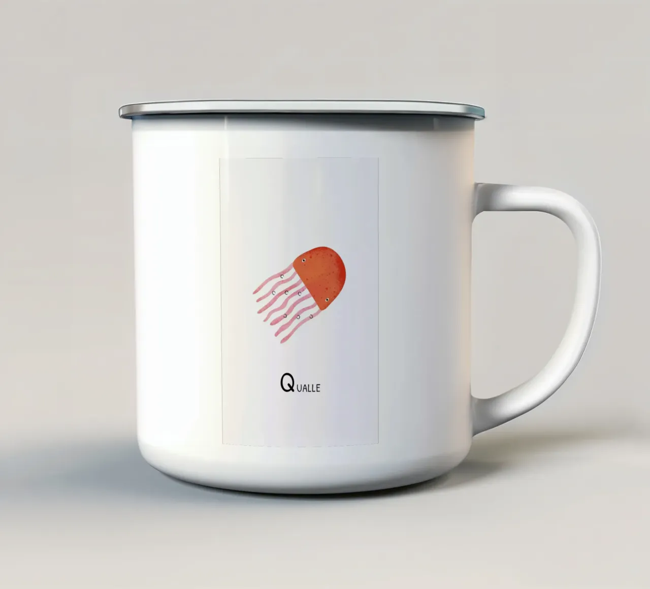 Qualle tazza in smalto da Little Flourishes