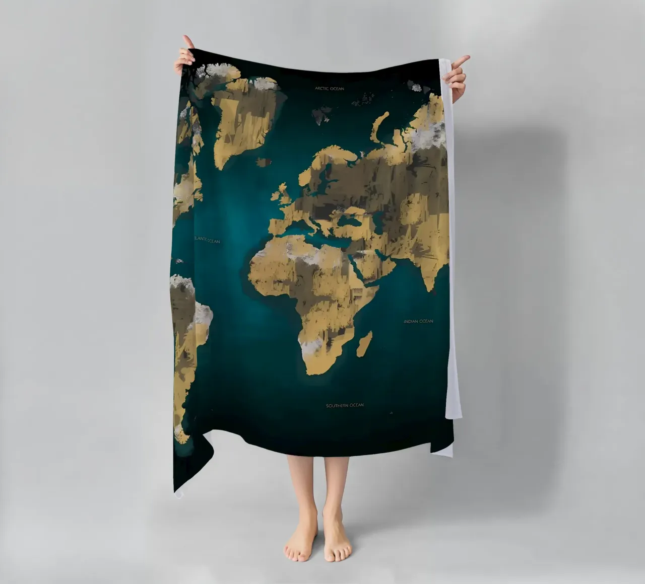 mappa del mondo 1 telo mare da Aiden Garcia