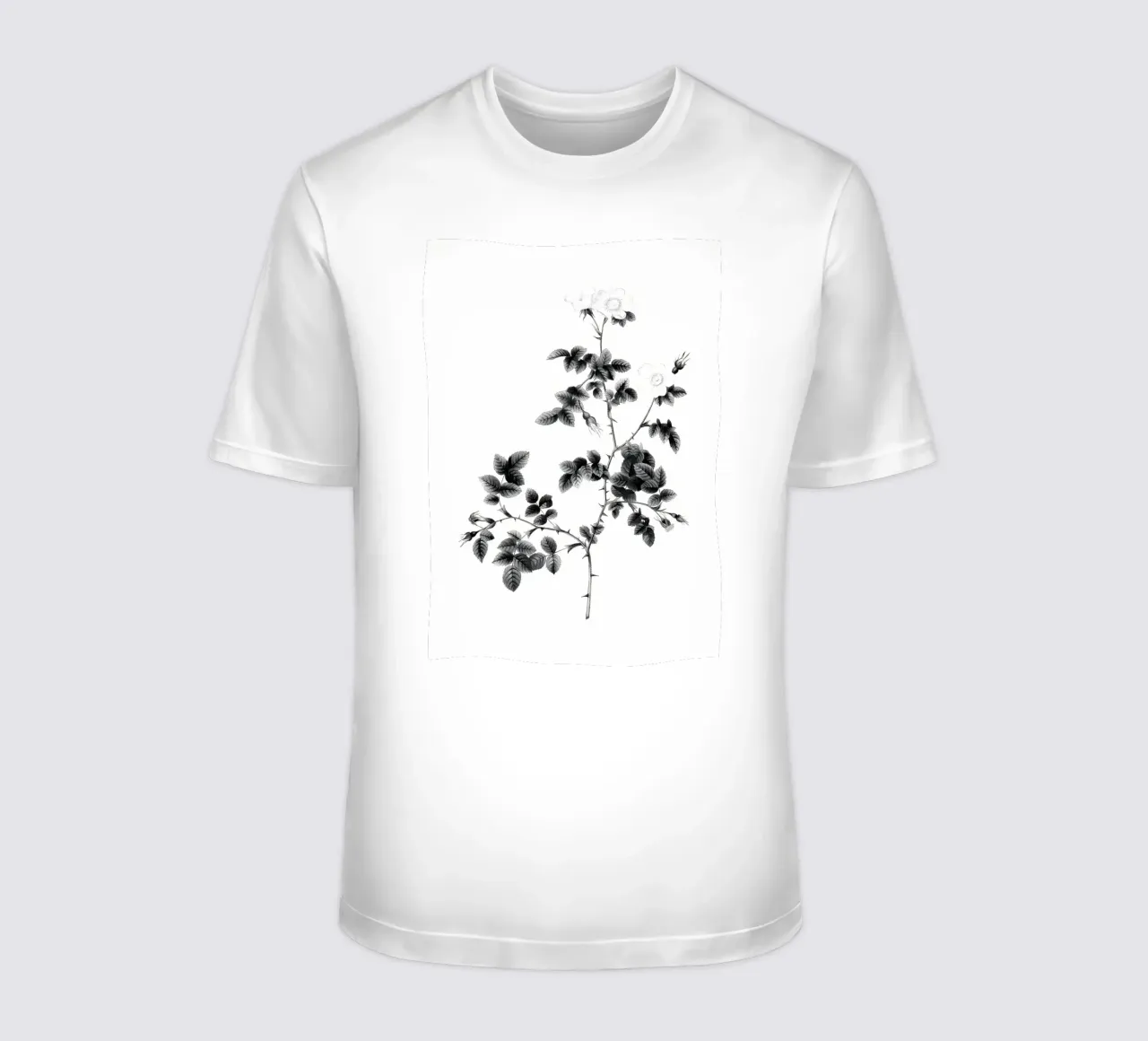 Incisione floreale d'epoca t-shirt da Nicholas Campbell