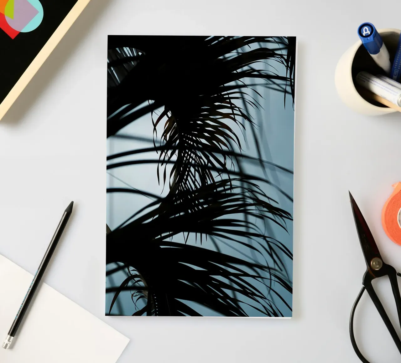 Palm tree leaves 1 notebook by Matthew Katz