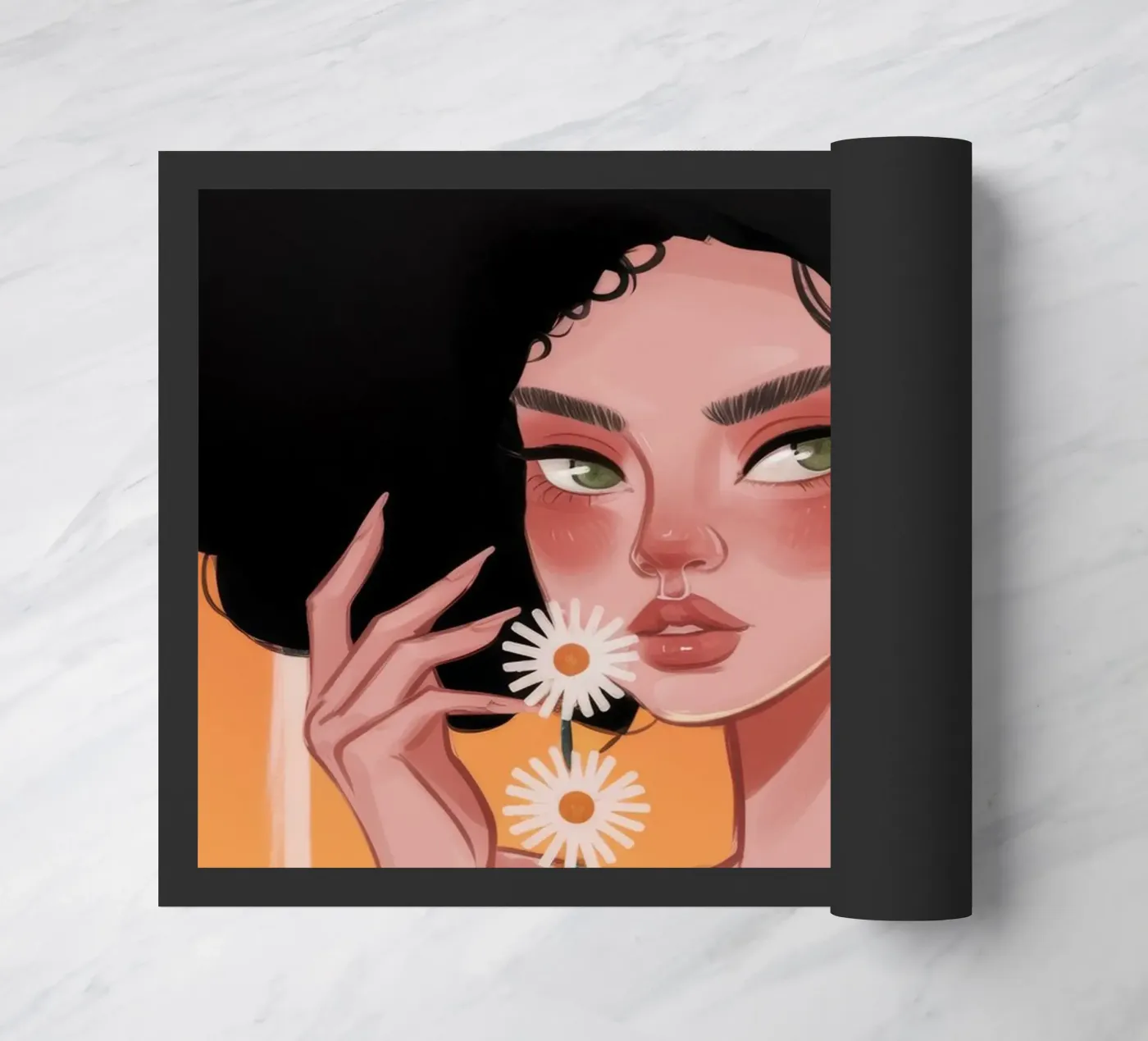 Radiant Afro Elegance doormat by Lumina Vision