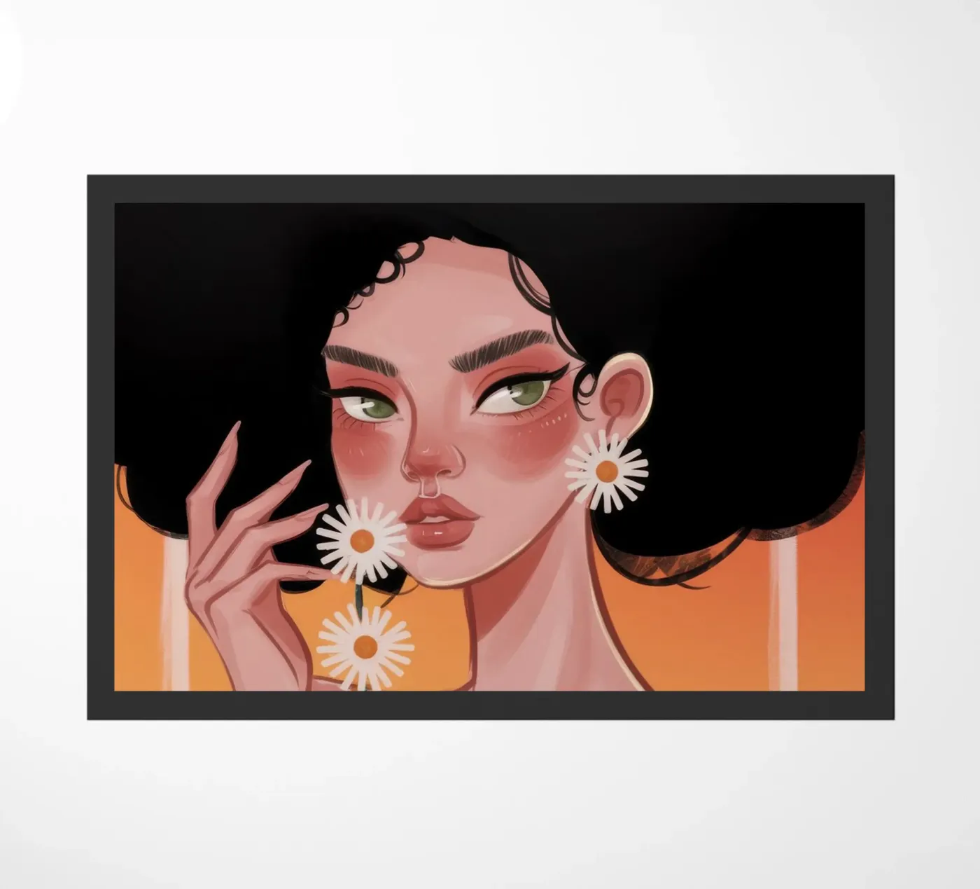 Radiant Afro Elegance doormat by Lumina Vision