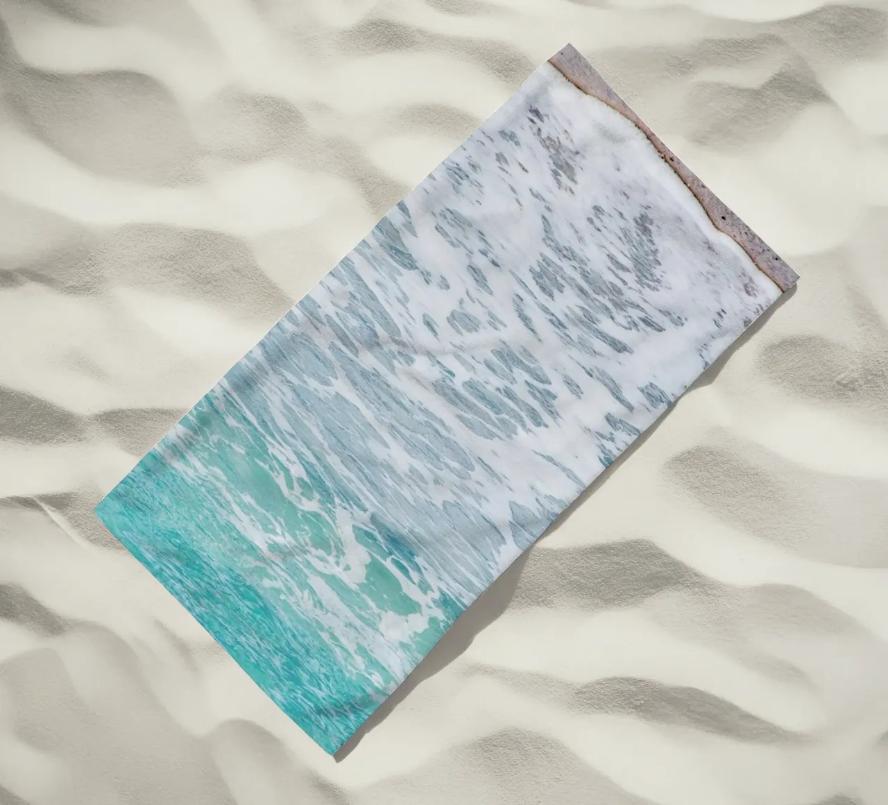 Waves beach towel by Magdalena Martin Photography