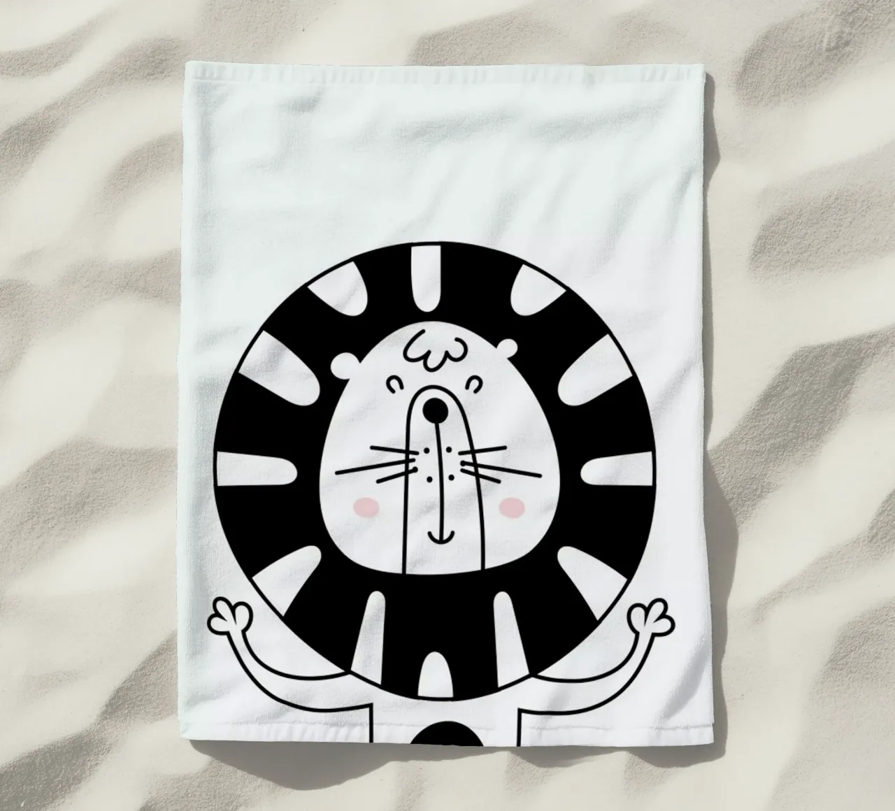 Happy Lion telo mare da Little Flourishes