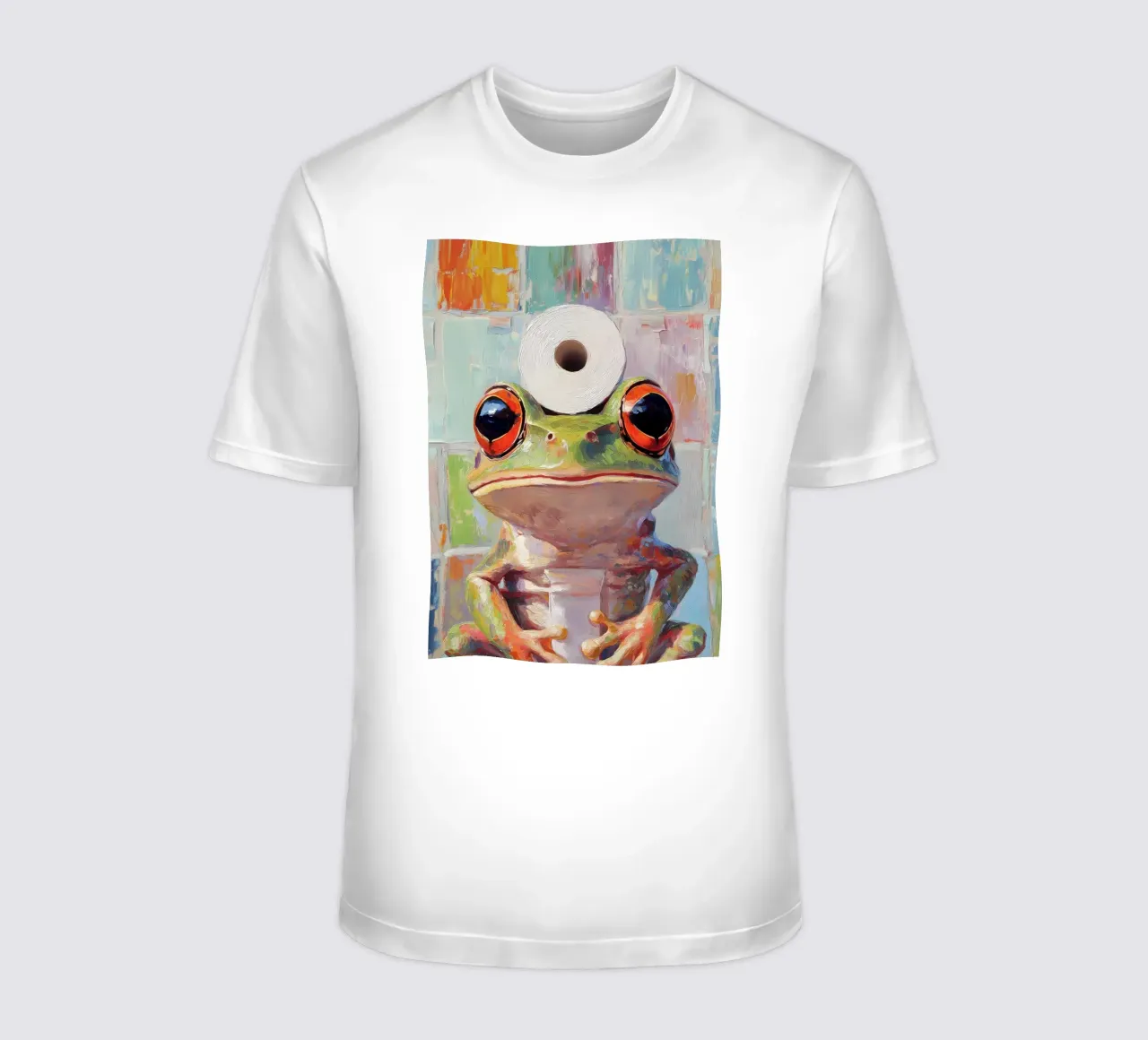 Kikker met wc-papier t-shirt van Adrian Patel