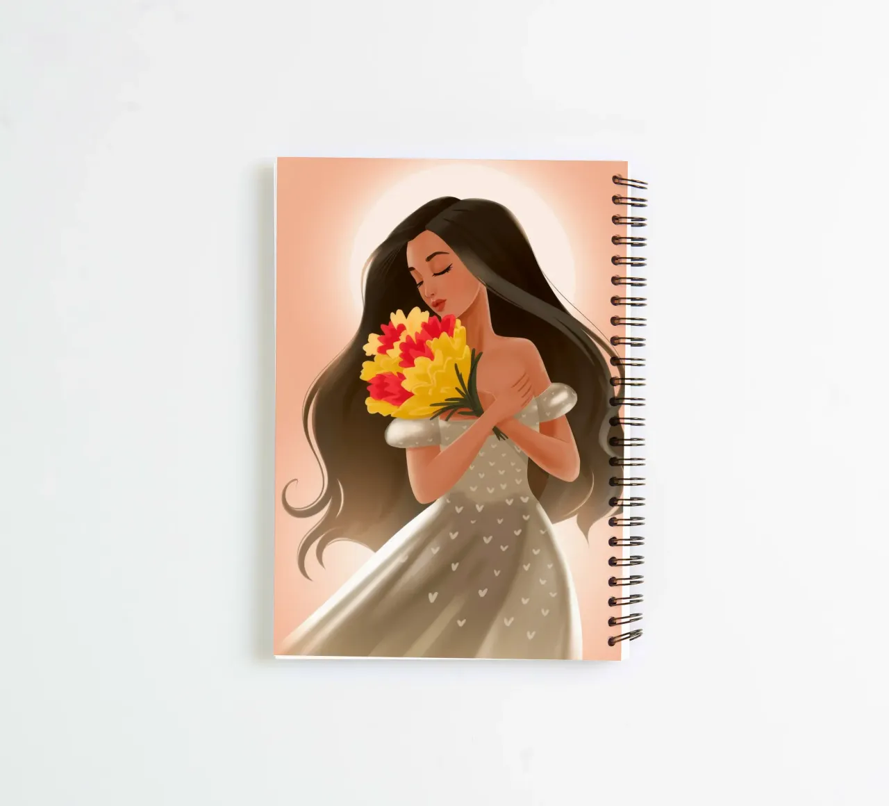 Ethereal Flower Grace spiral notebook by Lumina Vision