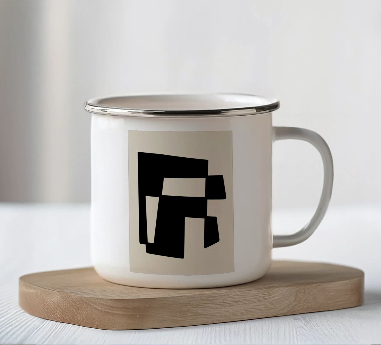 Structure Emaille Tasse von Graphite