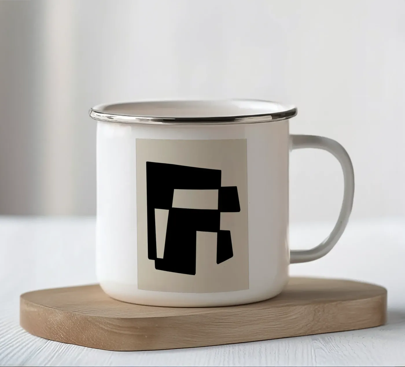 Structure emaille mok van Graphite