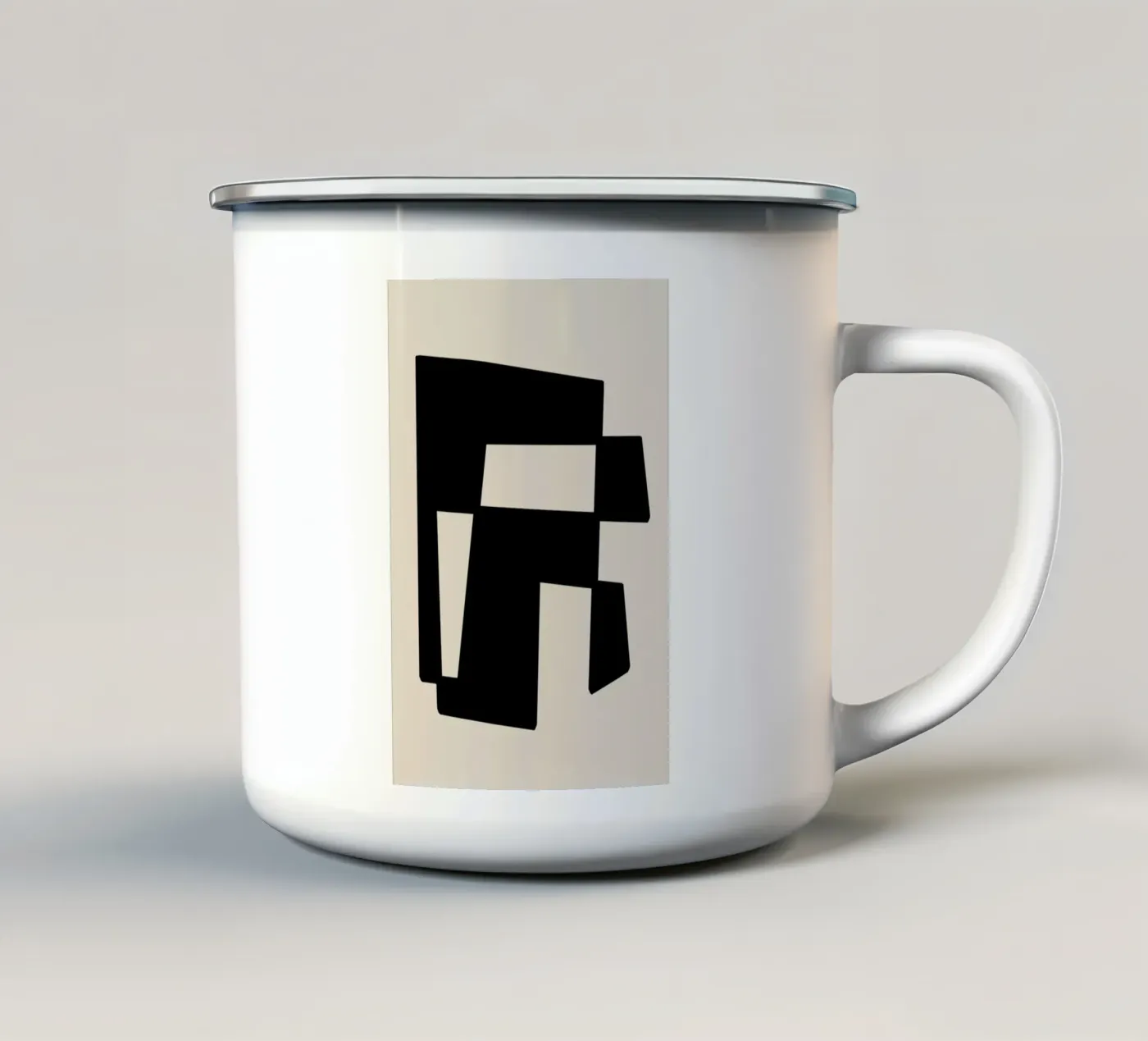 Structure emaille mok van Graphite