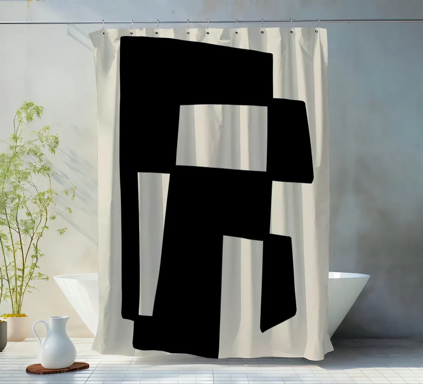 Structure rideau de douche de Graphite