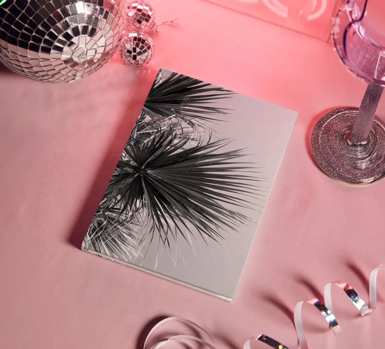 Fan Palm Black White Vibes carnet de notes de Matthew Katz