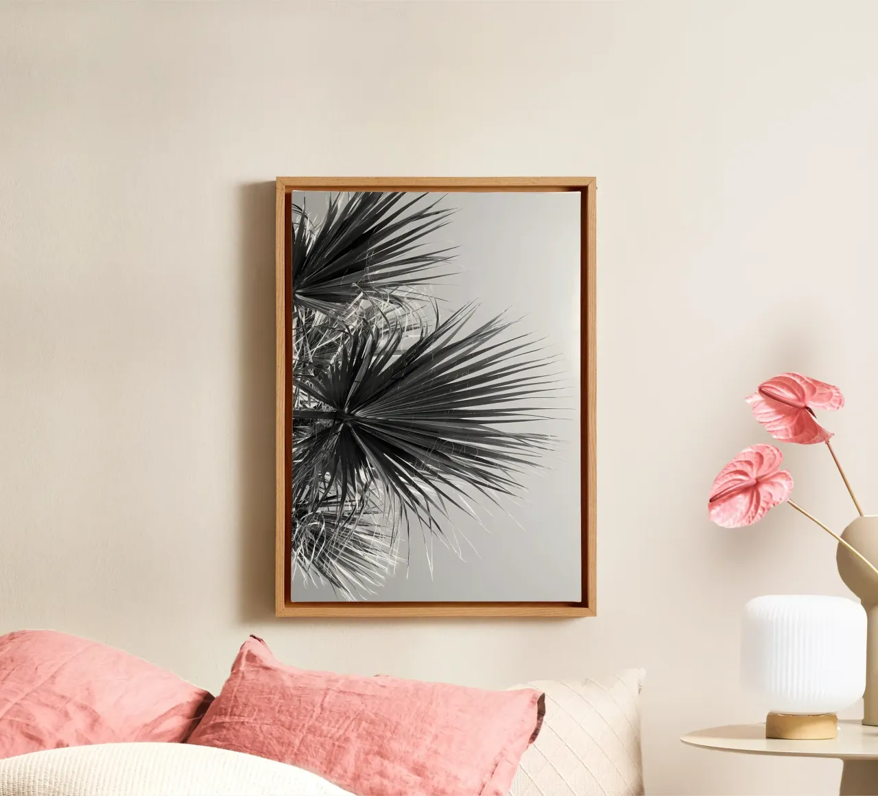 Ventilatore Palm Black White Vibes tela da Matthew Katz