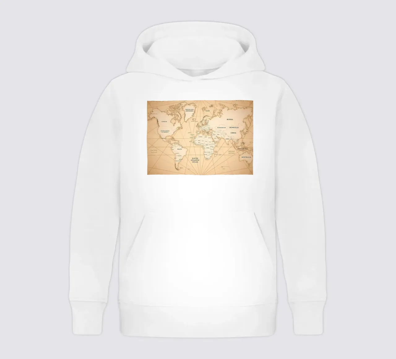 Alte Karte der Welt Kinder Hoodie von Aiden Garcia