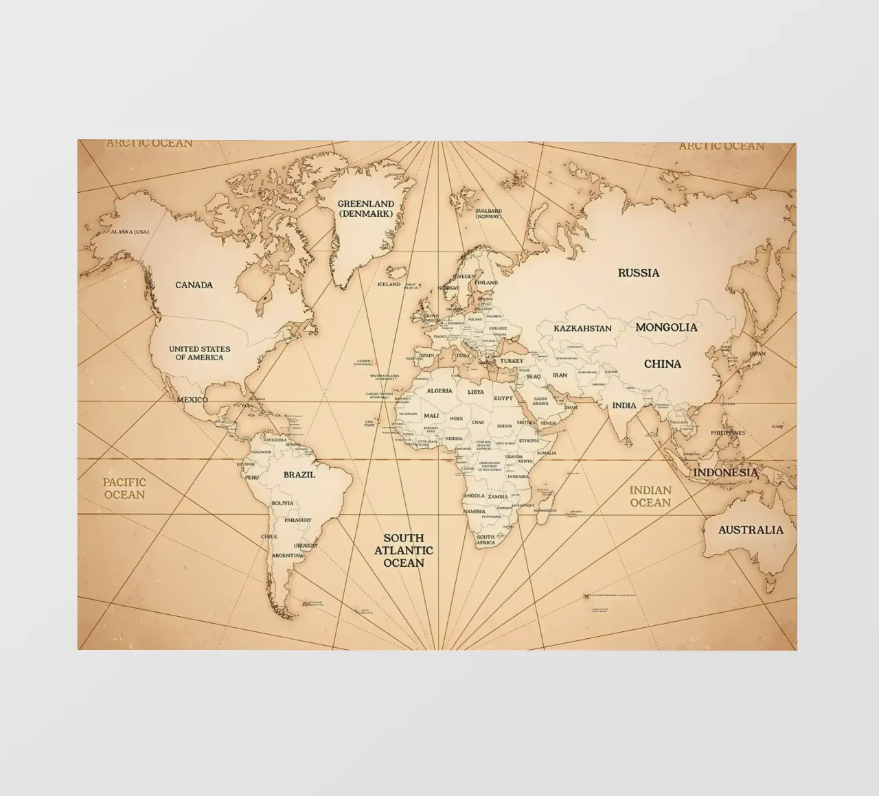 Old Map of the World pvc cover by Aiden Garcia