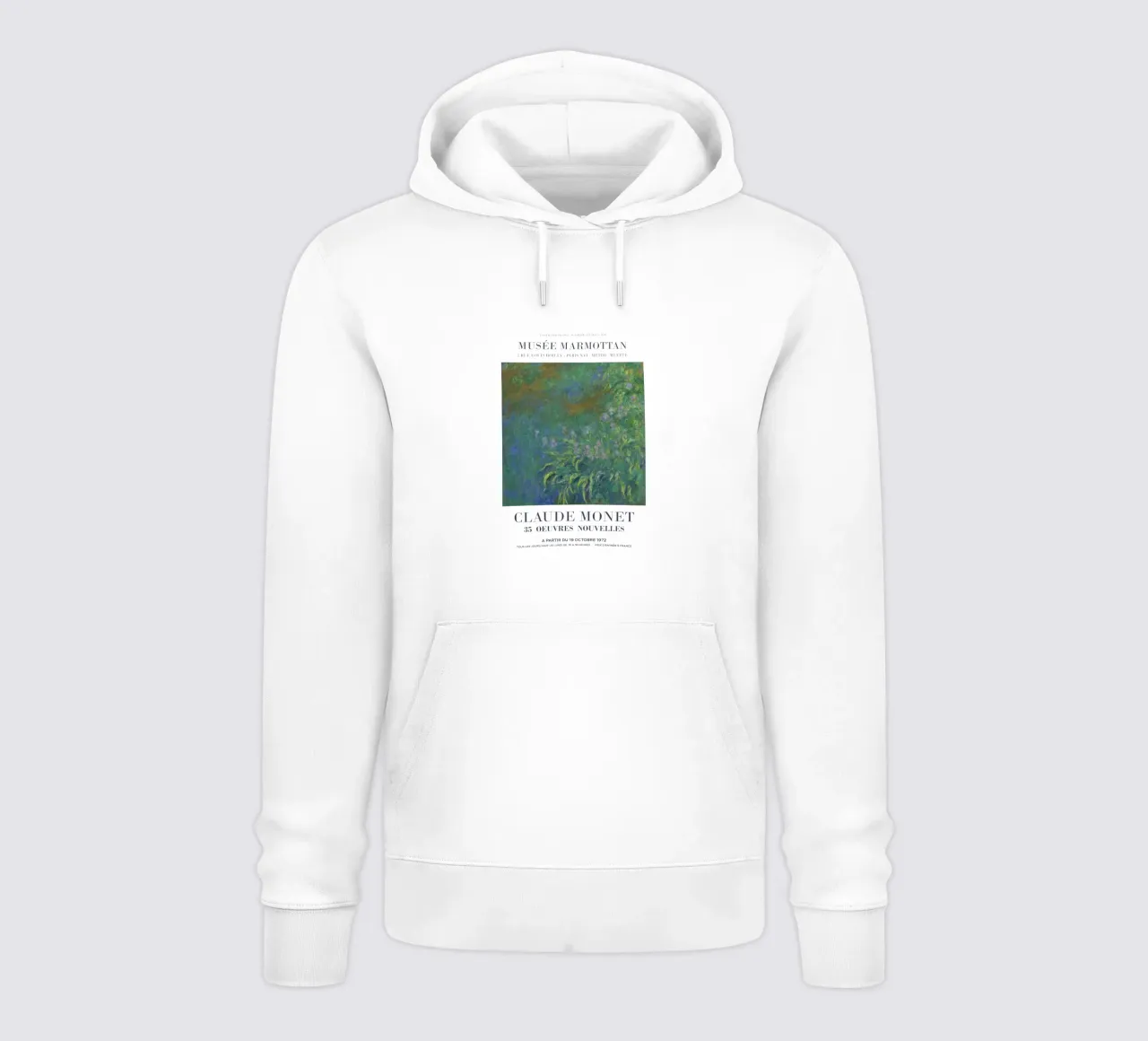 Monet Retro Art Exhibition hoodie by Vintagrafica