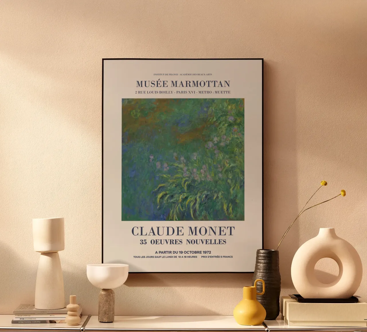 Monet Retro Art Exhibition acrylic glass by Vintagrafica
