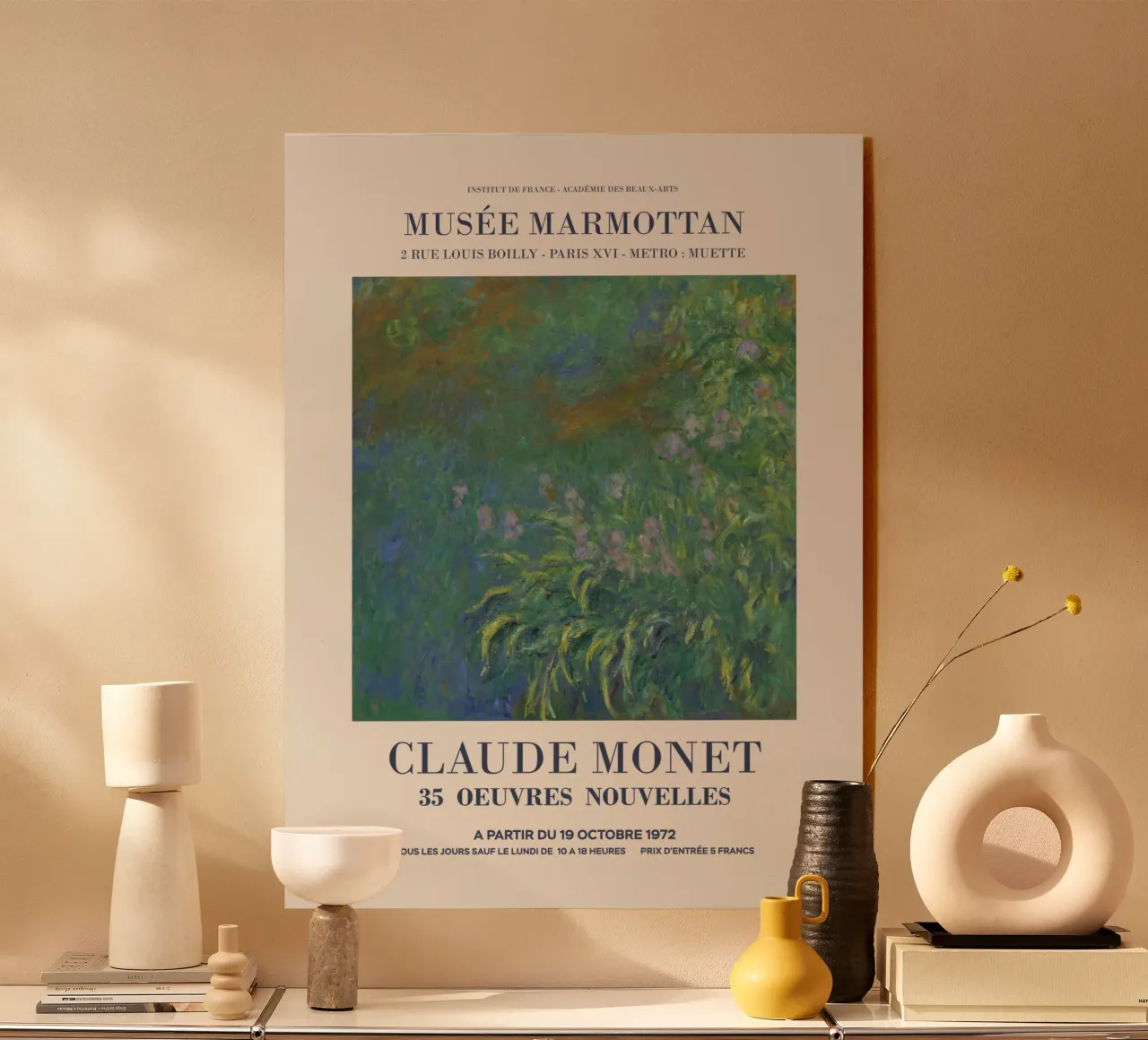 Monet Retro Art Exhibition acrylic glass by Vintagrafica