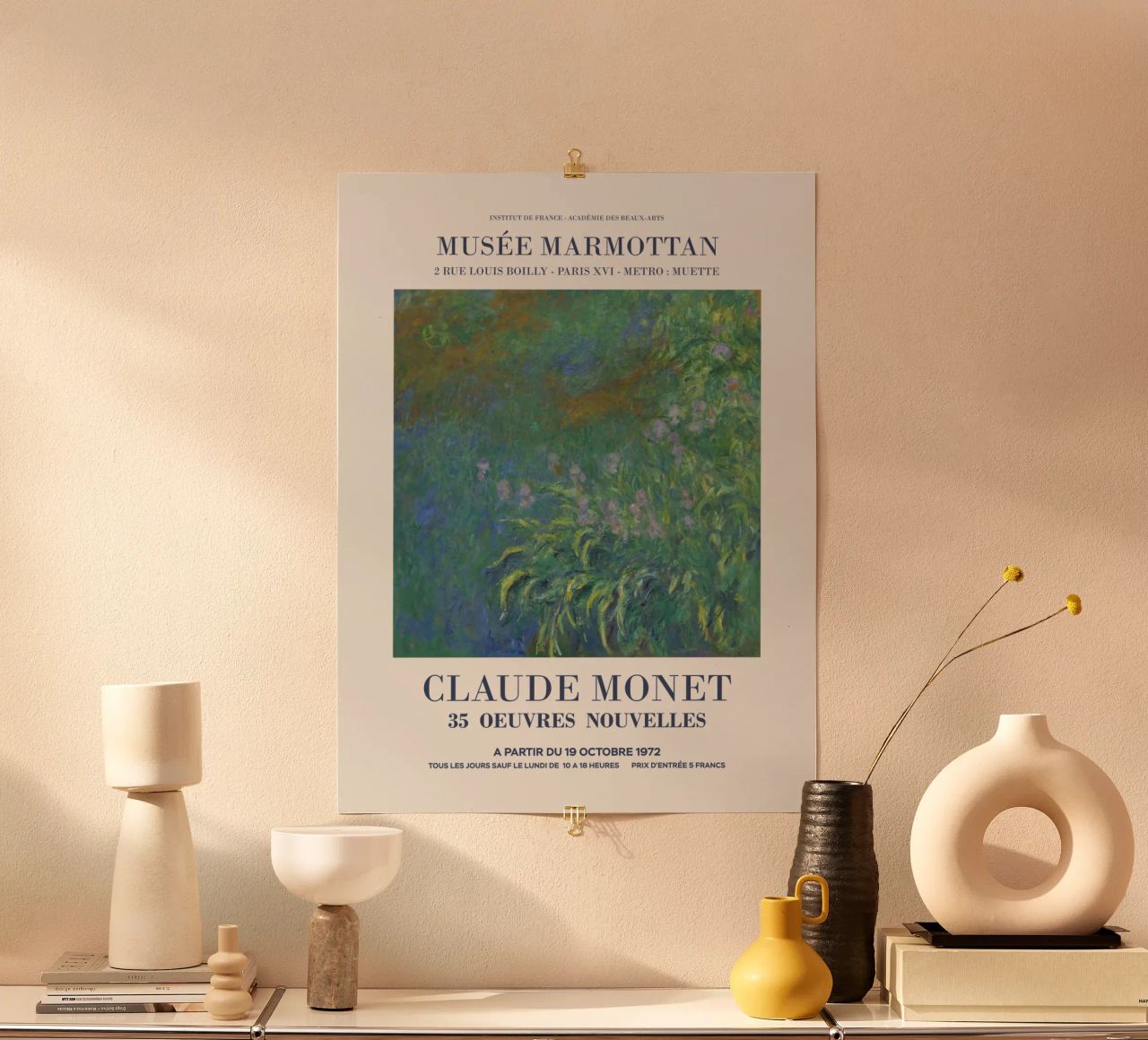 Exposition d'art rétro sur Monet poster de Vintagrafica