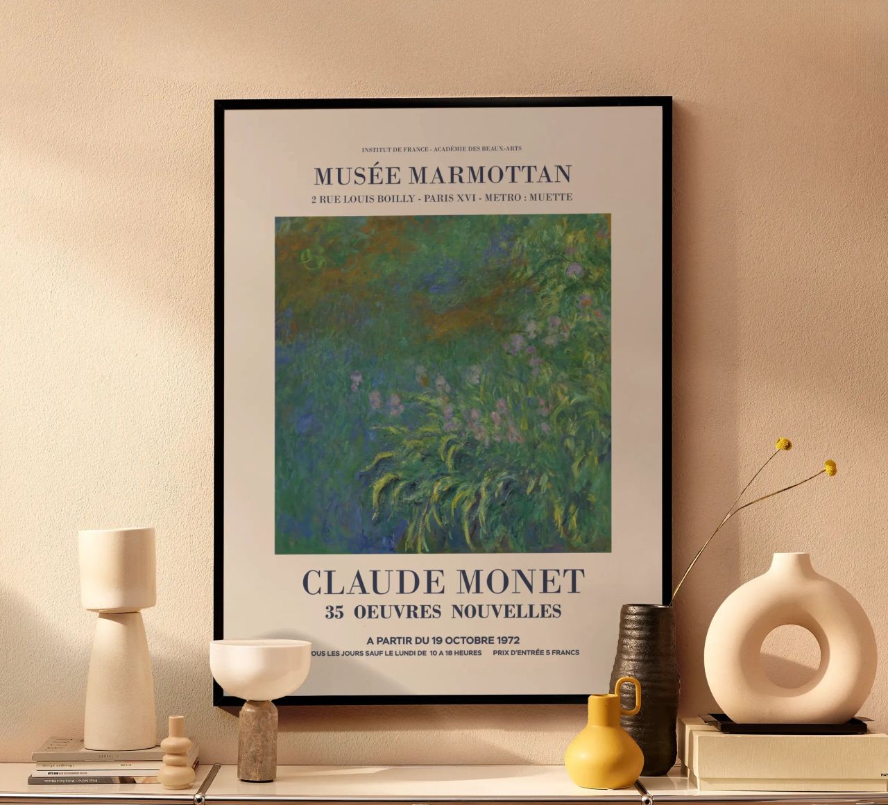 Exposition d'art rétro sur Monet poster de Vintagrafica
